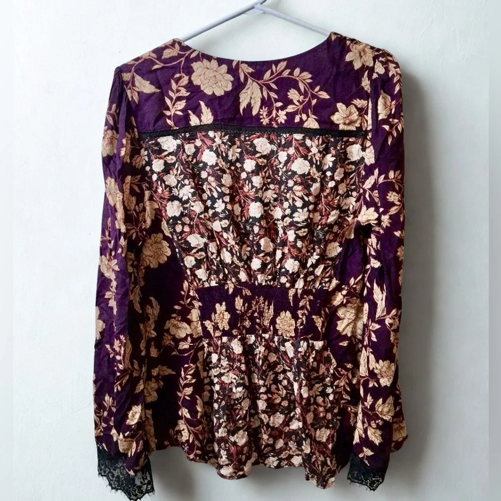 Free People Blouse Size L Multi Color NWT Women's Top